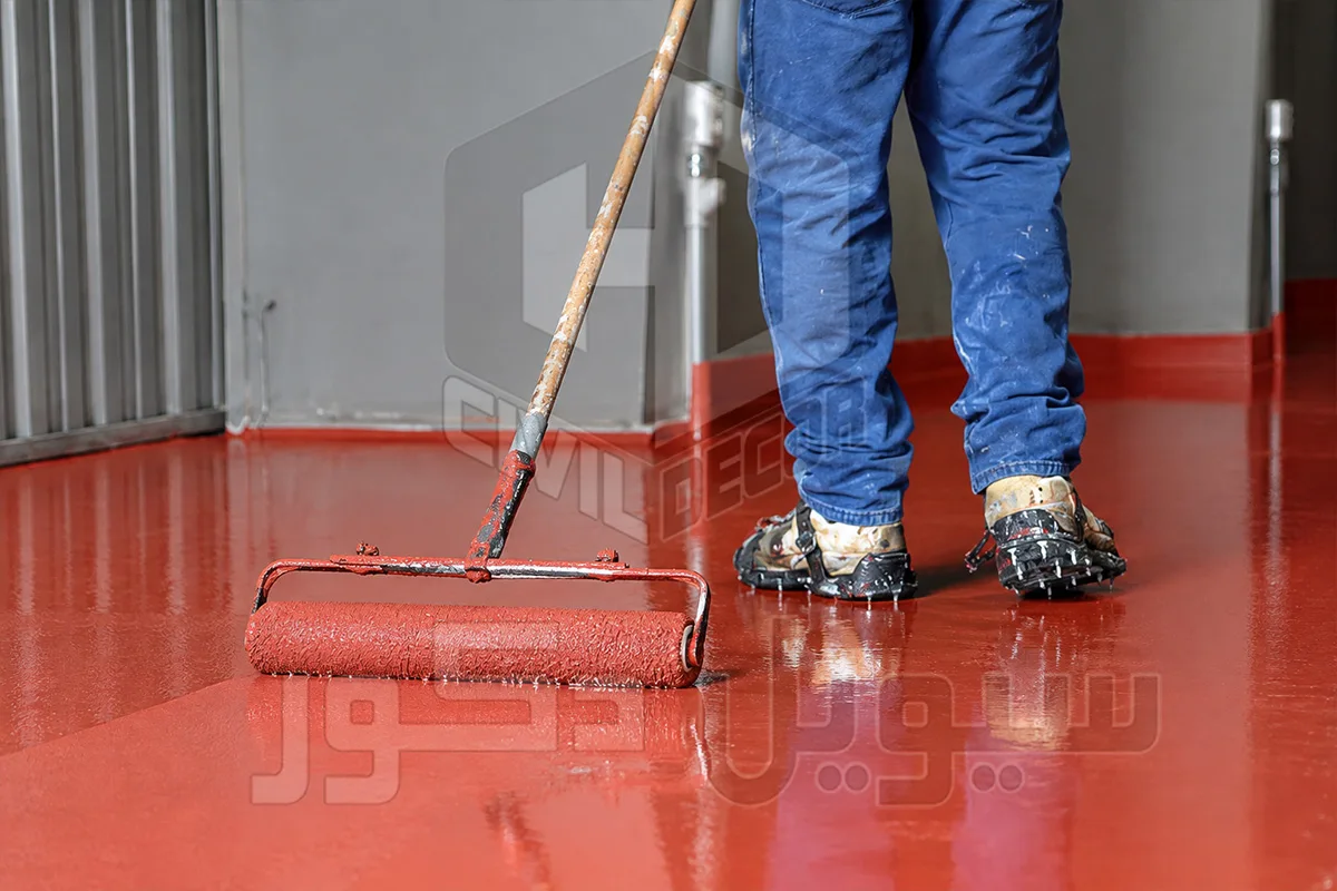 اجرای کفپوش اپوکسی با غلطک